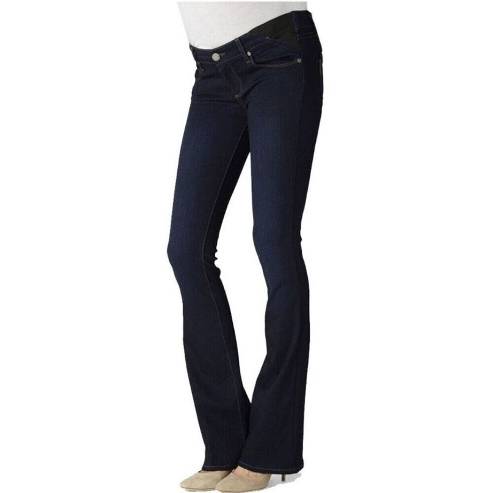 PAIGE Women's Boot Cut Jeans - Dark Blue